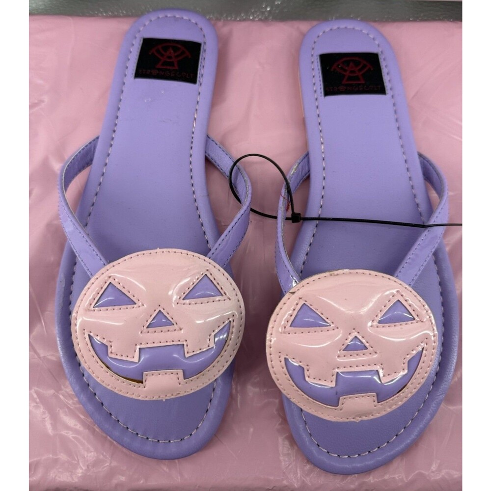 Strange Cvlt Jack O Lantern Flip Flops Sandals Slip On 7M Cosplay